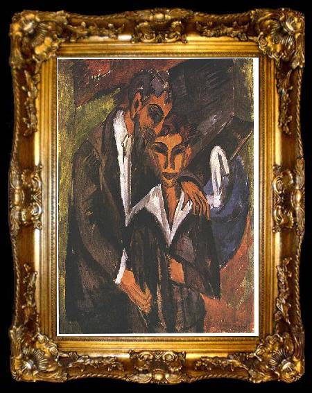 framed  Ernst Ludwig Kirchner Graef and friend, ta009-2